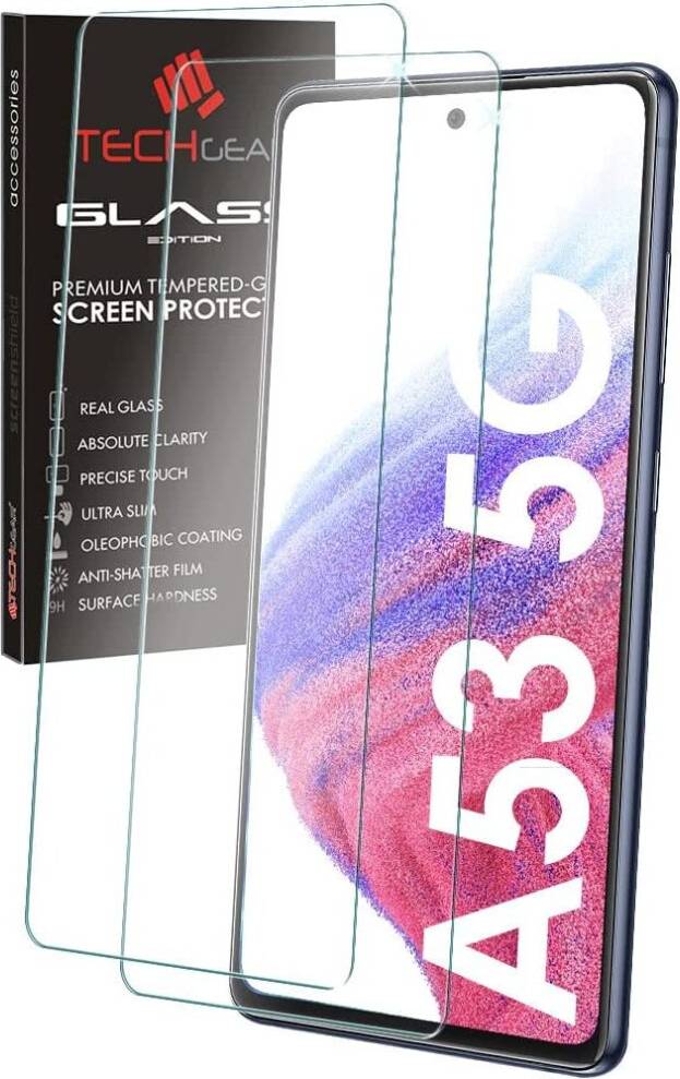 TechGear 2 Pack Glass Edition Tempered Glass Screen Protector Covers
