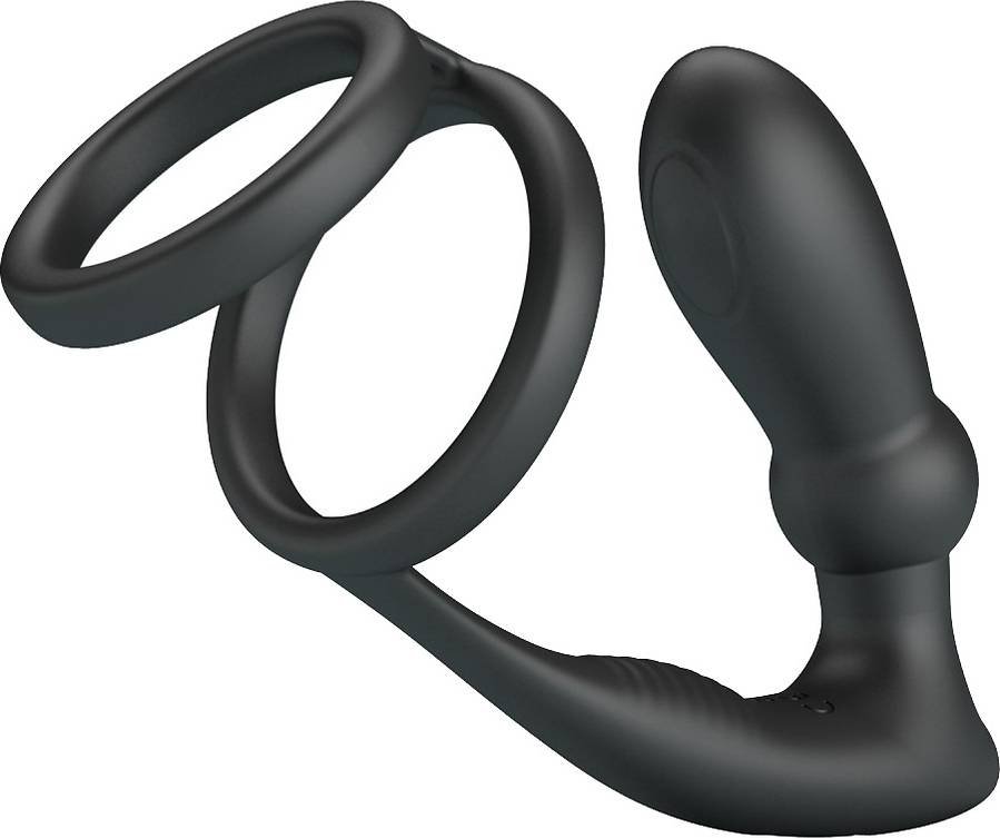 Emoni Cock Rings with Thumping Plug