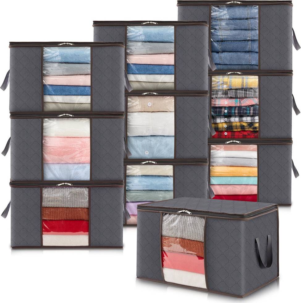 Lifewit 10 Pack Clothes Foldable Bags Storage Box