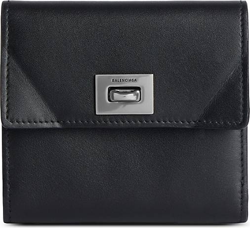 Balenciaga Mini Leather Rodeo Wallet - Black