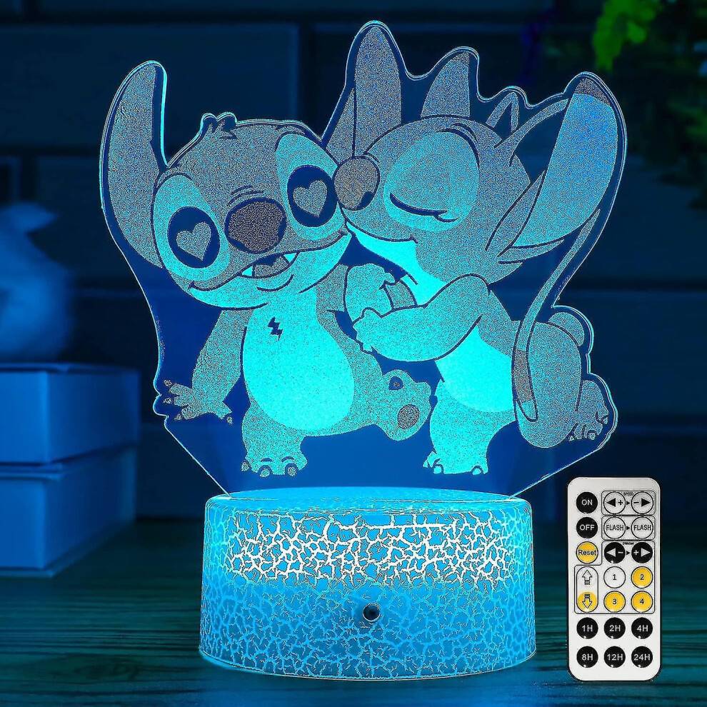 Stitch With Timer Remote Night Light