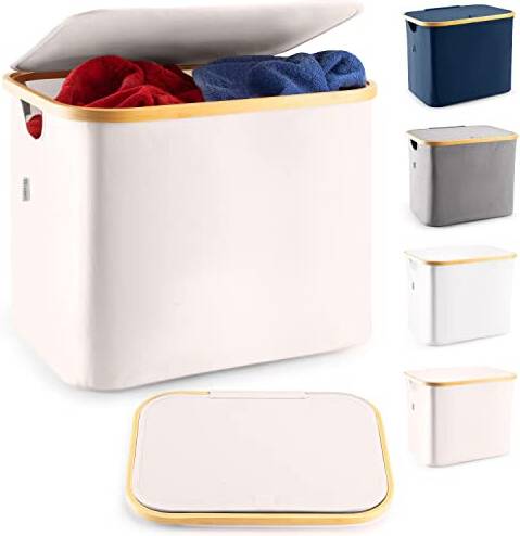Plastic laundry basket with lid With Lid 50 L All In One Wardrobe Storage Box