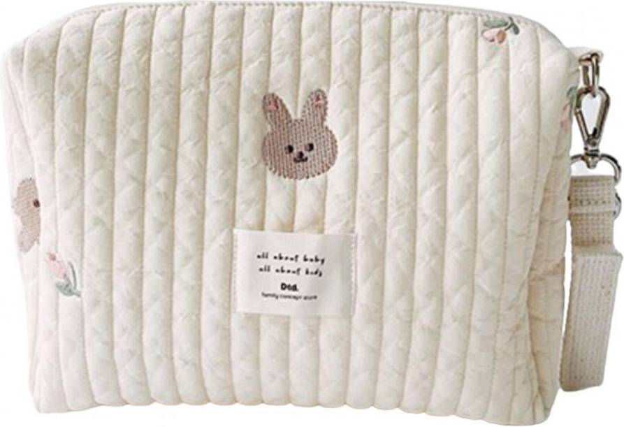 Mummy Single Shoulder Bag Rabbit Embroidery Baby Stroller Handbag