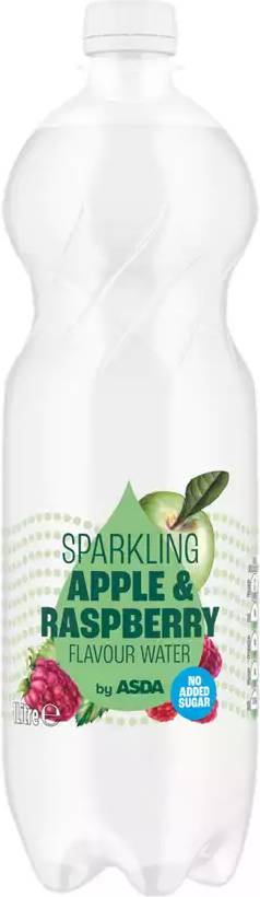 Asda Apple & Raspberry Flavour Sparkling Water 100cl