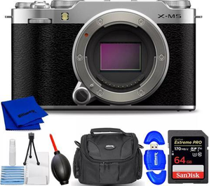 Xm5 fujifilm Fujifilm X-M5 Mirrorless Camera 7PC Accessory Bundle