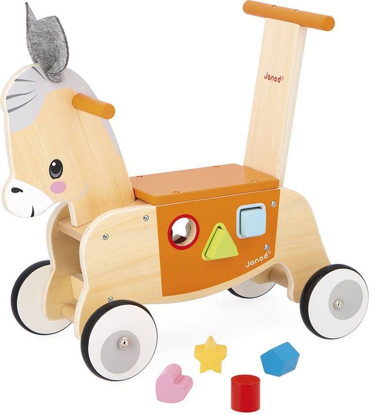 Janod Ride-on Æsel med Formsorterer