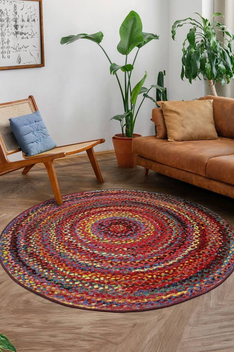 Homemaker Tropico Flatweave Round Rug 135 cm