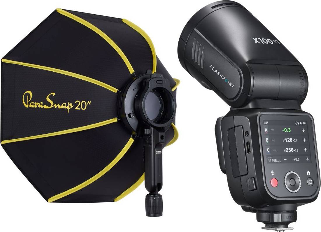 Flashpoint X100 TTL R2 On Camera Round Head Flash For Sony With ParaSnap