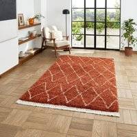 Think Rugs Boho 8280 Shaggy Rug Rust Brown