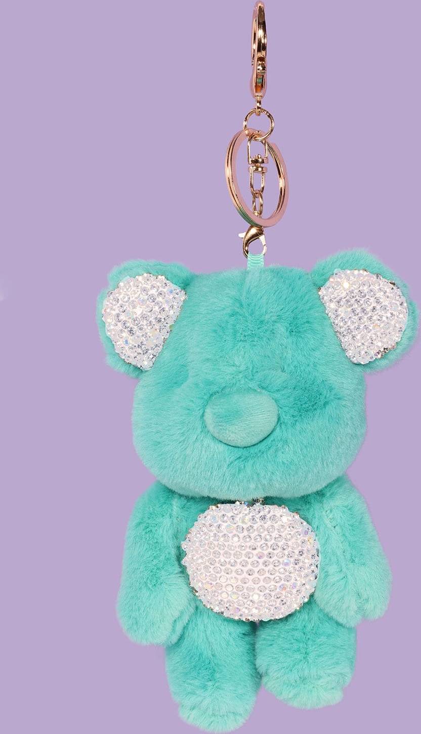 Jayley Rhinestone Teddy Keyring - One Size