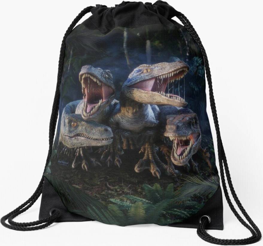 Famgem Drawstring Bag Raptor Squad Sport Gym Shoe Backpack