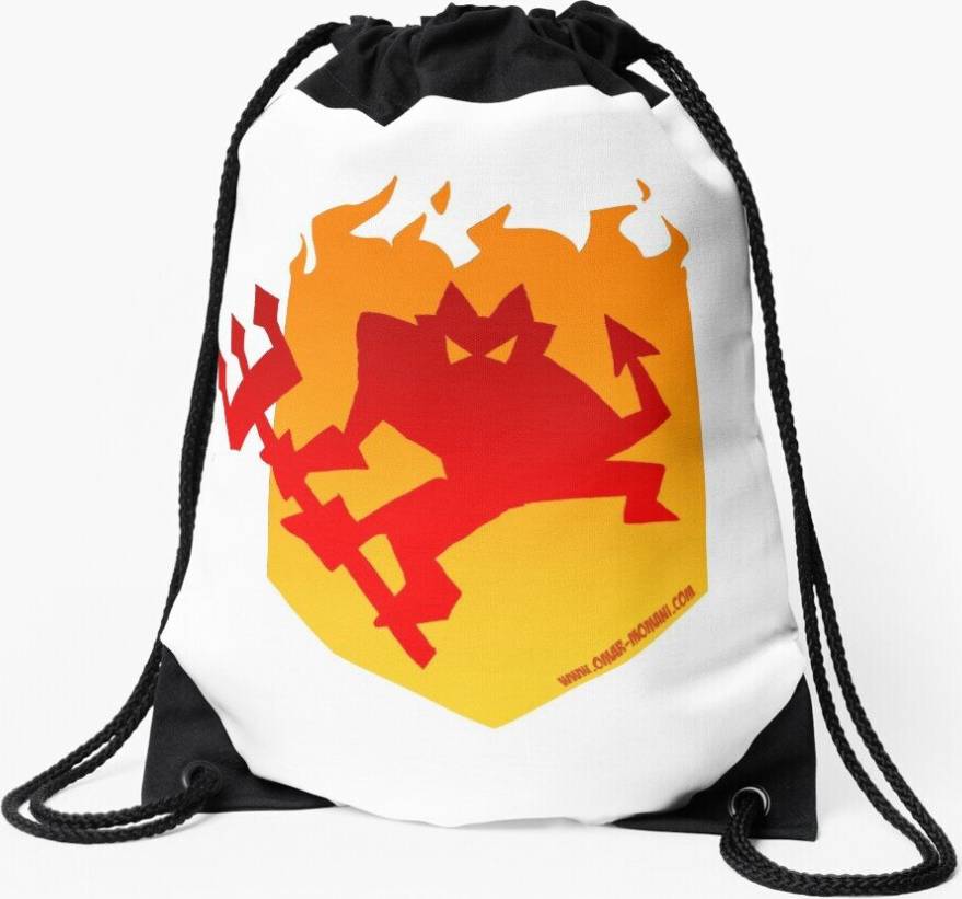 Famgem Drawstring Bag - The Red Devil Sport Gym Shoe Backpack