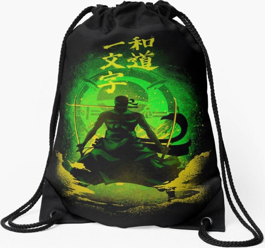 Famgem Drawstring Bag Roronoa Zoro Sport Gym Shoe Backpack