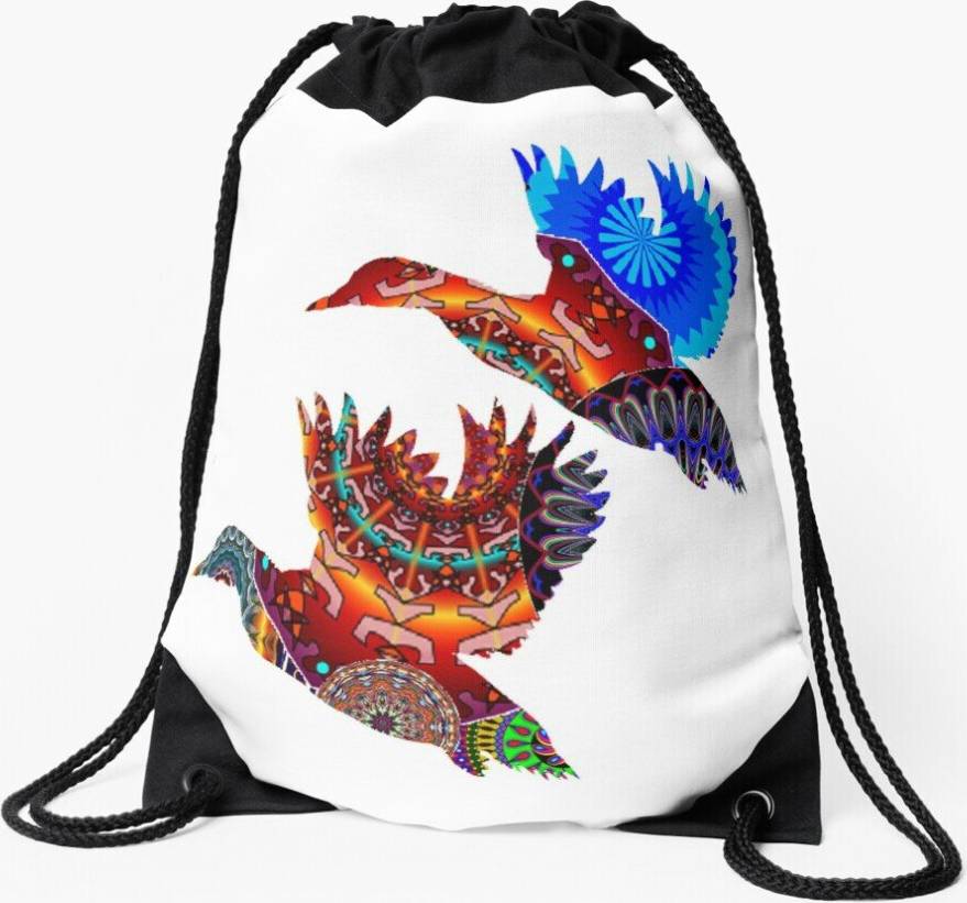 Famgem Drawstring Bag Migration Sport Gym Shoe Backpack