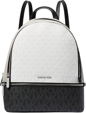 Michael Kors Rhea Medium Color-Block Signature Logo Backpack - Opwht Multi