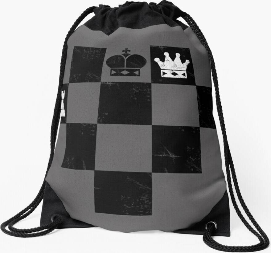 Famgem Drawstring Bag Checkmate Sport Gym Shoe Backpack