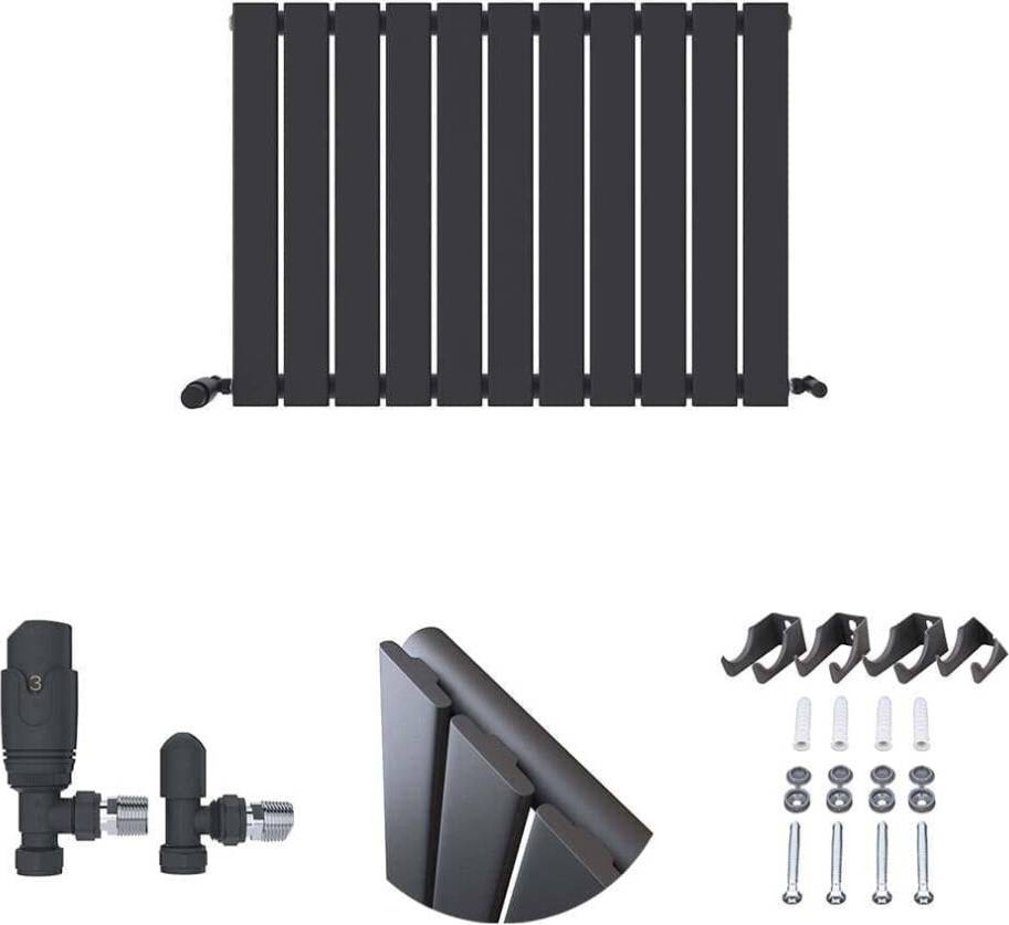 Sloane Designer Horizontal Single Column Flat Panel Radiator 600 x 836 mm