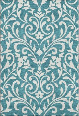 Teal Rectangle 2'6" x 3'10" Area Rug
