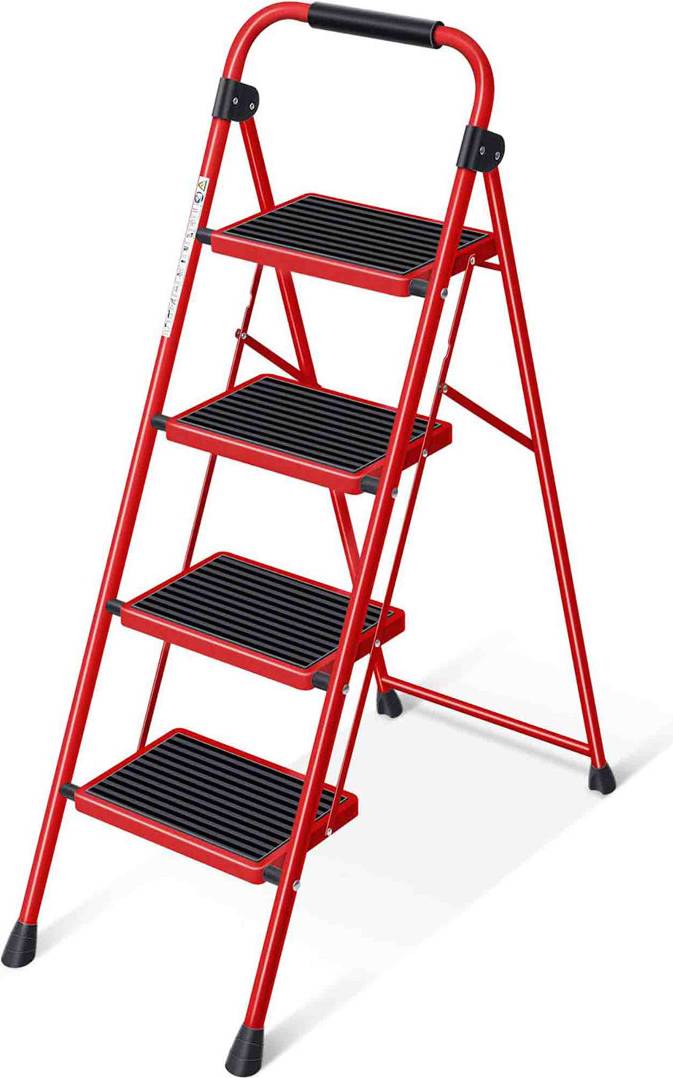 WFX Utility Rubber Step Ladder Red