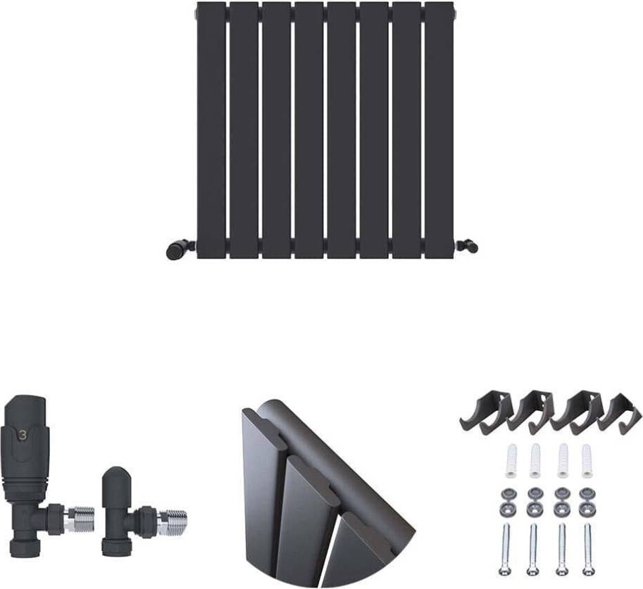 Sloane Designer Horizontal Single Column Flat Panel Radiator 600 x 608 mm