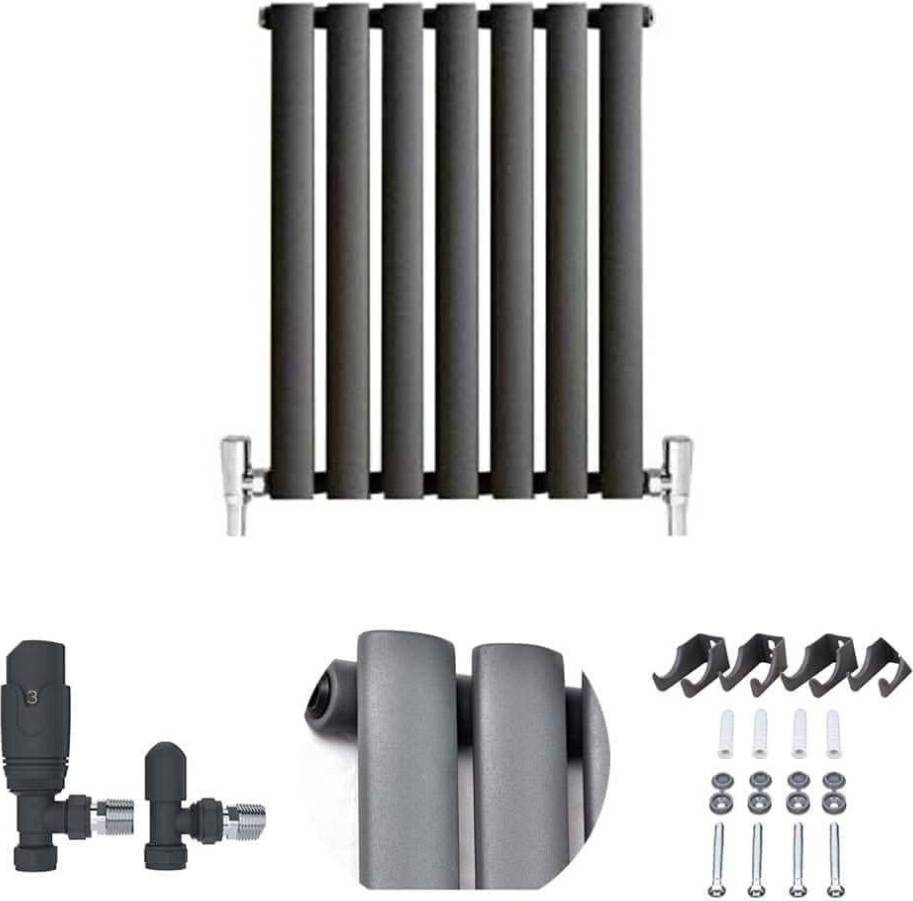 Montpellier Designer Horizontal Single Oval Panel Radiator 600 x 420 mm