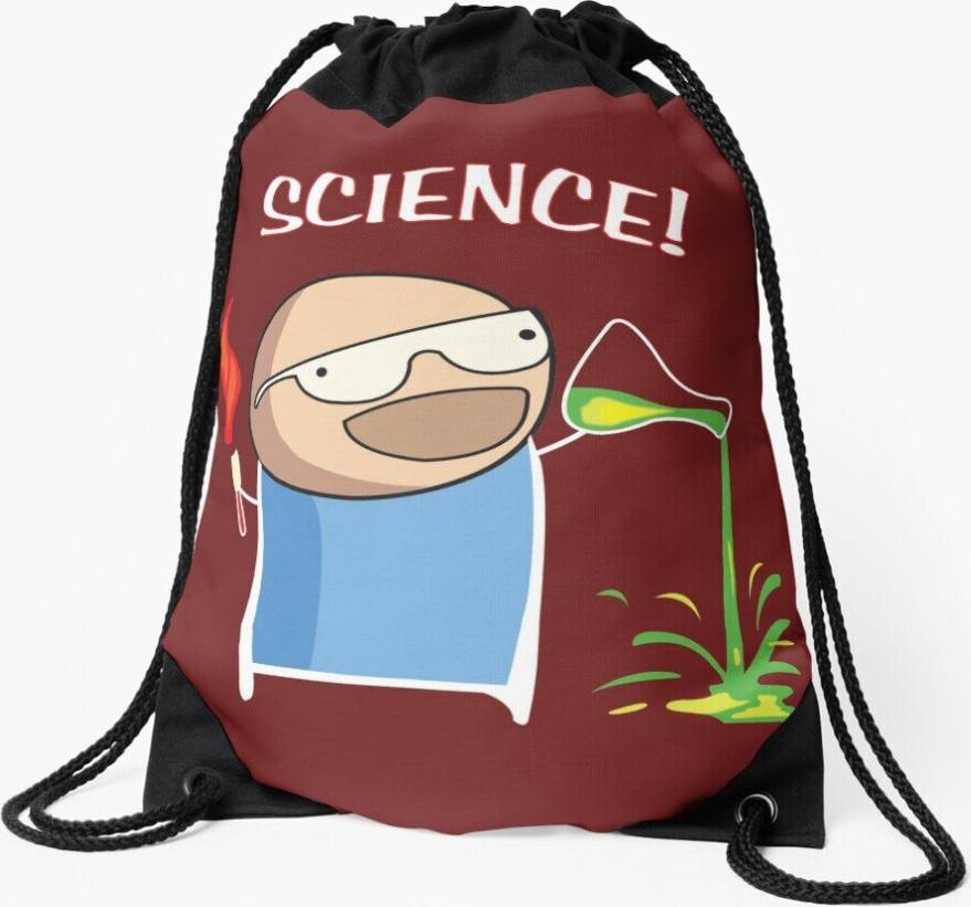 Famgem Drawstring Bag Science Sport Gym Shoe Backpack