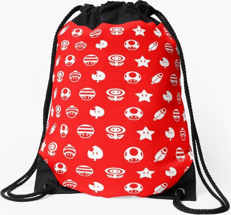 Famgem Drawstring Bag Powerups Sport Gym Shoe Backpack