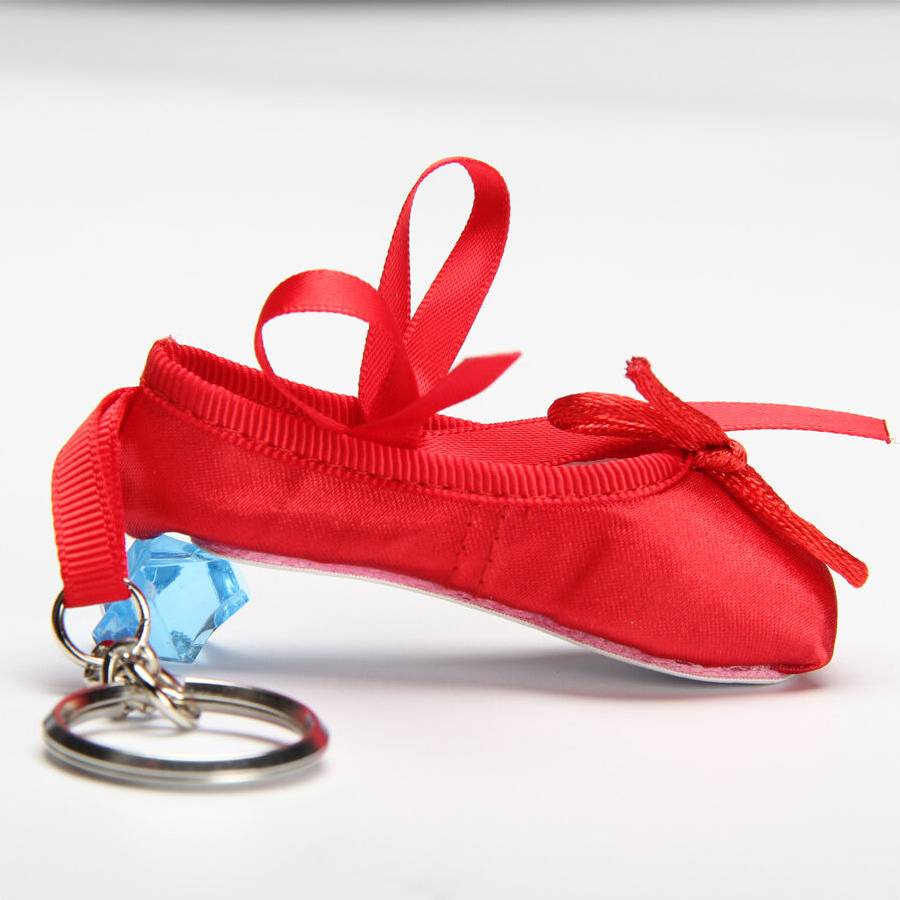 Dechoicelife Mini Dancer Satin Ballet Keyring - Red