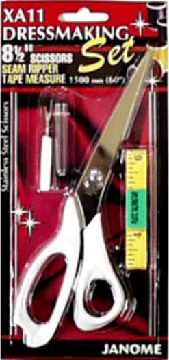 Janome XA11 Scissors Seam Ripper Tape Measure Dressmaking Set