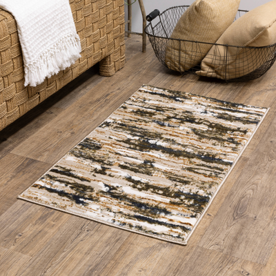 Origin 21 Triad Tranquility 2 x 3 ft Loomed Polyester Gold Rectangular Indoor Abstract Global Throw Rug