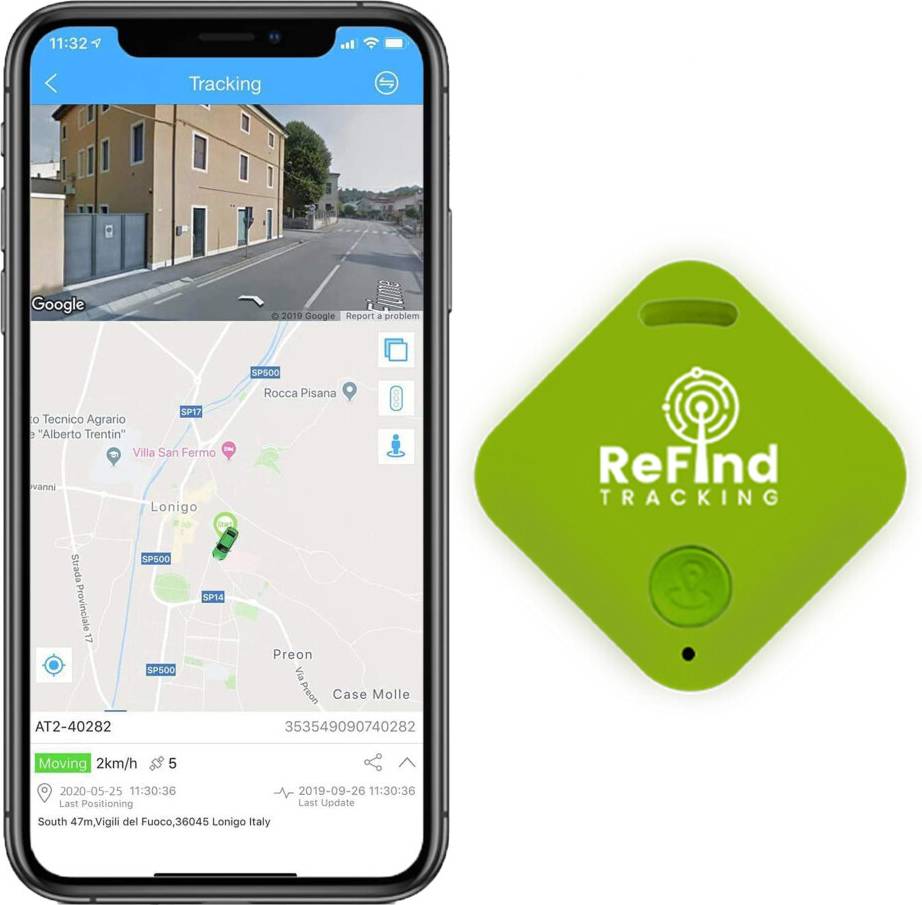 Android airtag Green ReFind R4 Smart Tracker