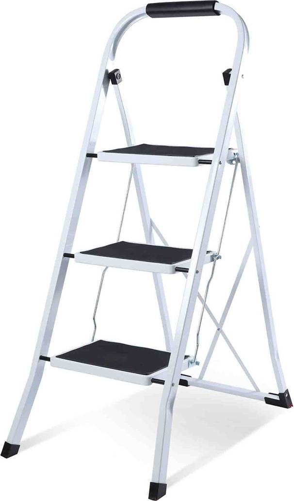 WFX Utility Metal Step Ladder White