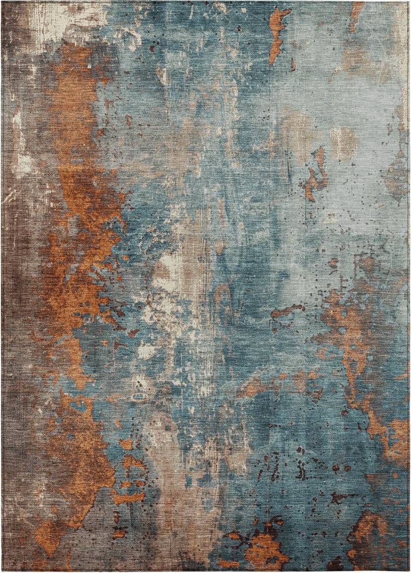 Addison Rugs Teal Rectangle 5' x 7'6" Area Rug Blue, Turquoise