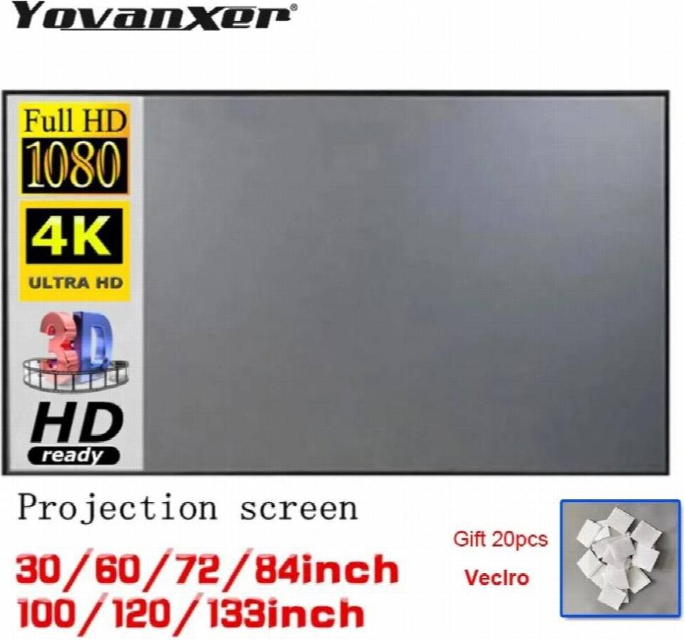 Portable Projector Screen Anti Light Reflective Fabric Cloth