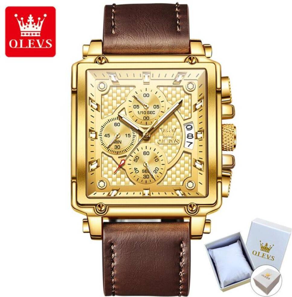 Maxpower Olevs Square Multifunction Sports Quartz Watch