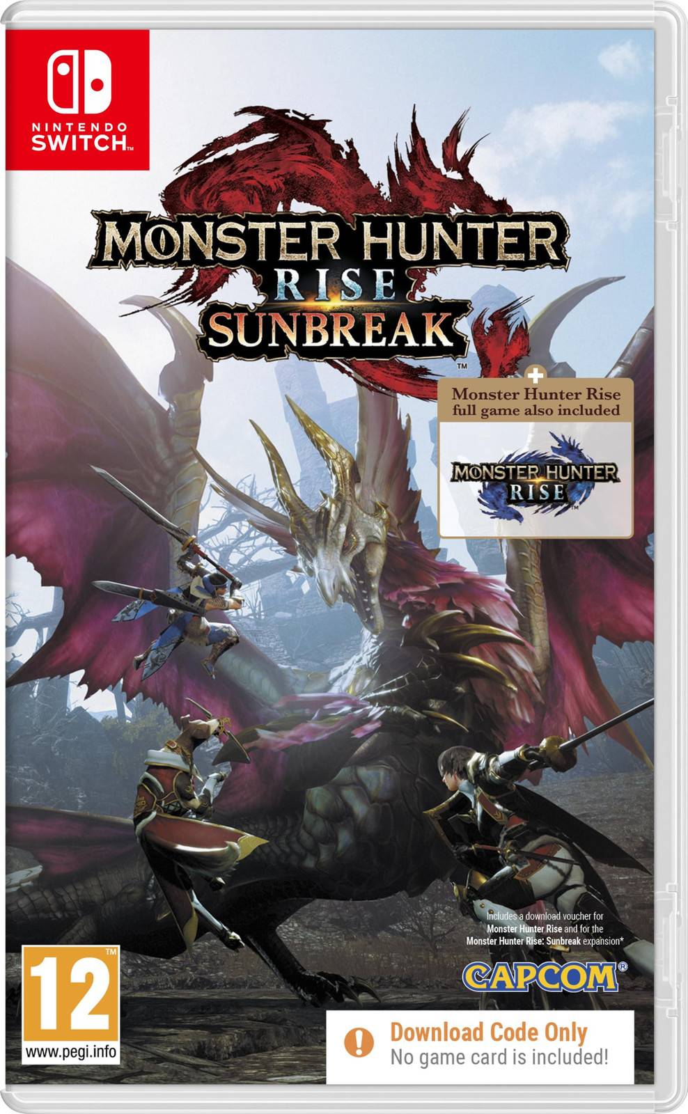 Monster Hunter Rise Sunbreak Code in Box Nintendo Switch