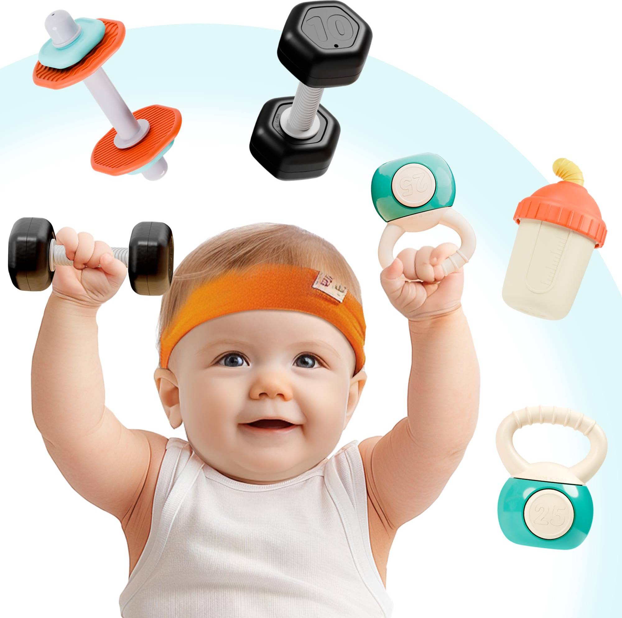 iPlay iLearn Baby First Gym Rattle Set