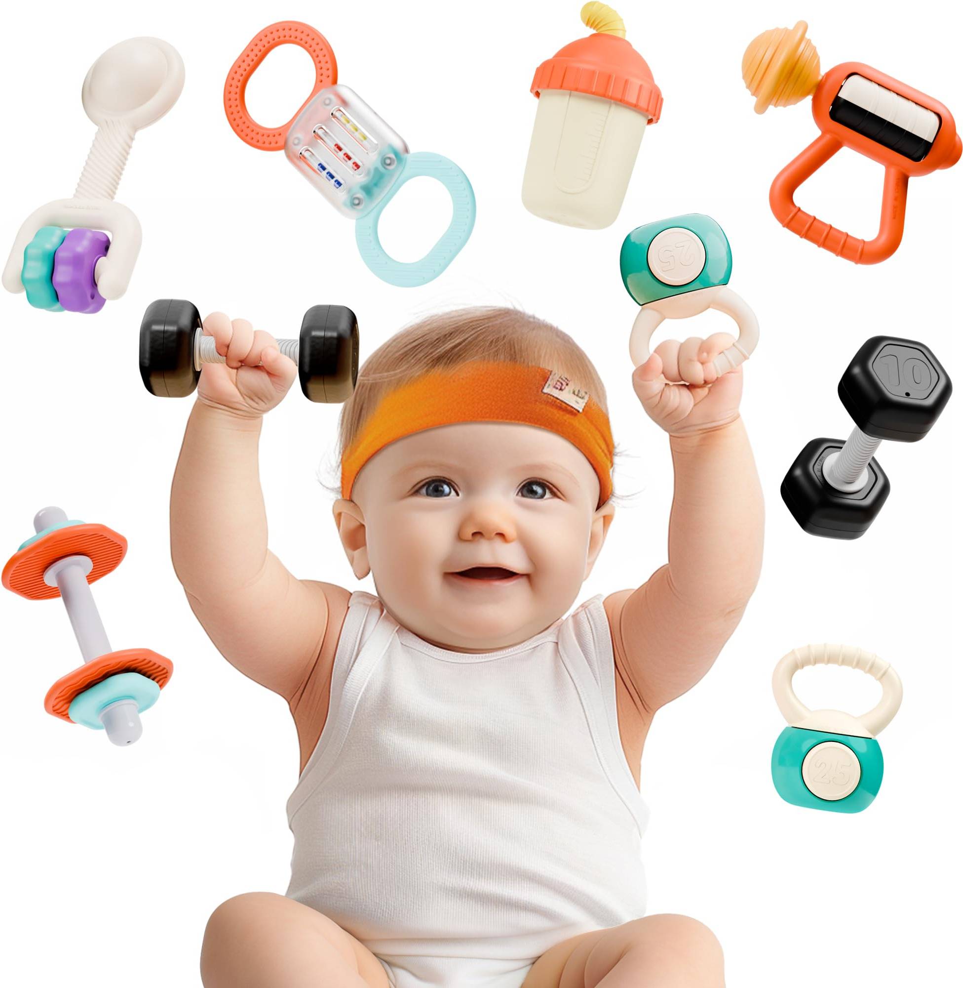 iPlay iLearn Baby First Gym Rattle Set