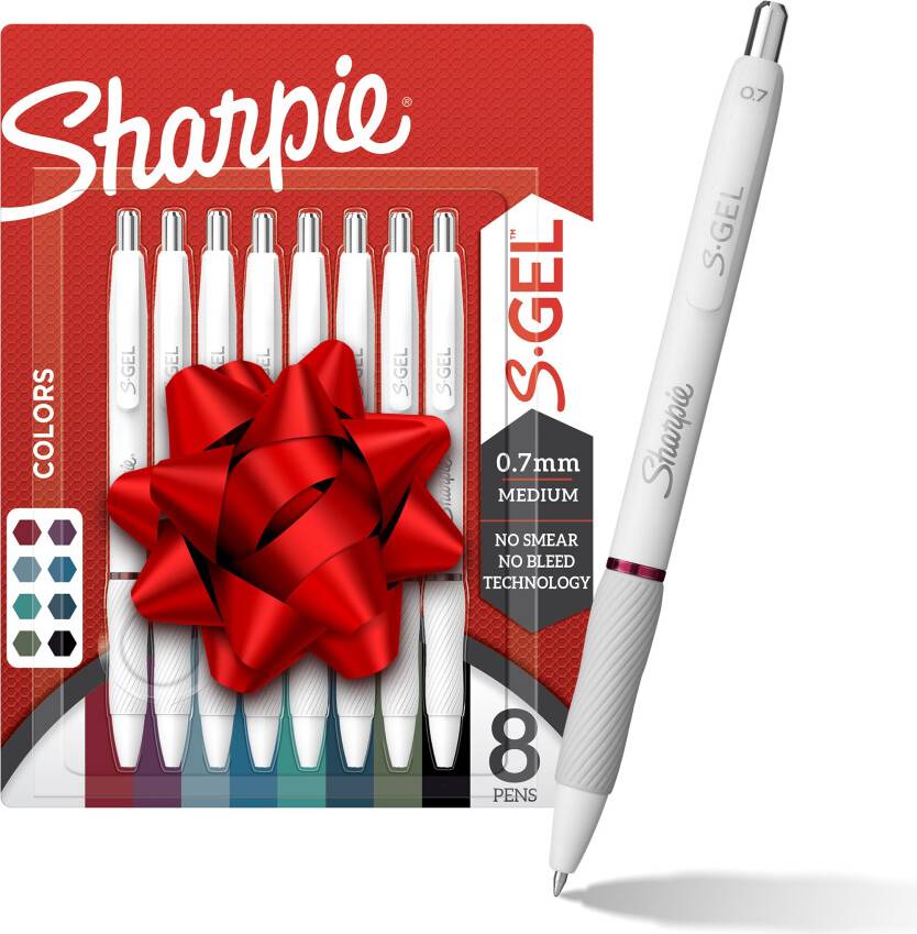 Sharpie S-Gel Gel Pens Assorted Ink Colours 8 Count
