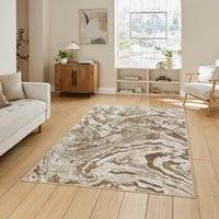 Think Rugs Tidal TL982 Metallic Effect Yarn Rug Beige