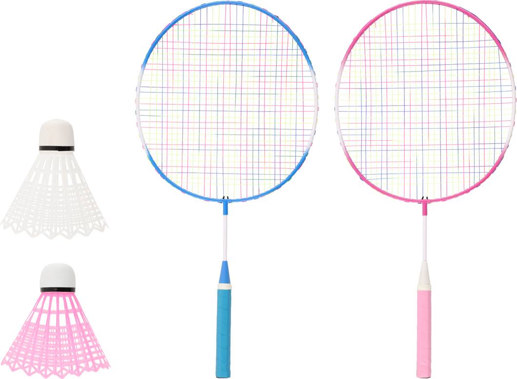 ATOM Badmintonset Rosa Blå