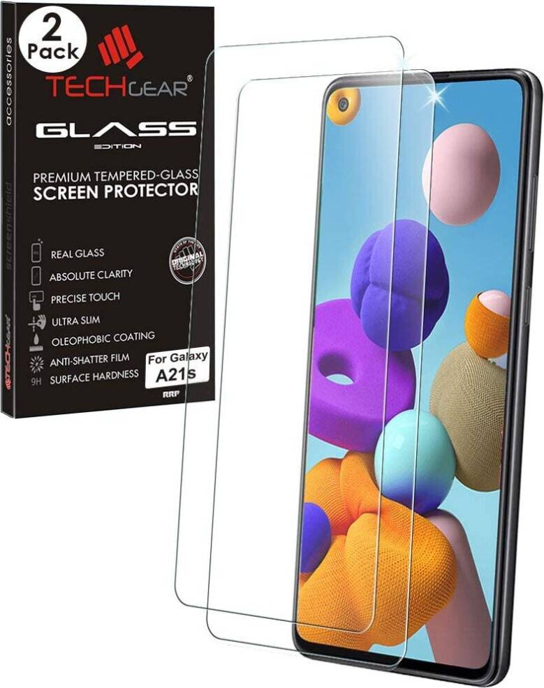 TechGear 2 Pack Glass Edition Tempered Glass Screen Protector Covers
