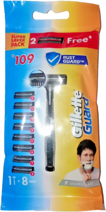 Gillette Guard Razor 8 Blade Cartridges