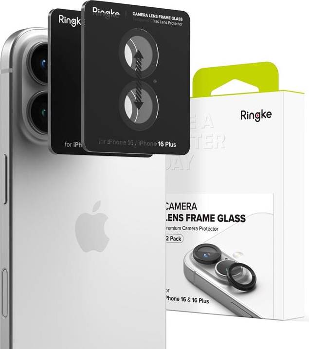 Screen Protector for iPhone 16 16 Plus Camera Lens Frame Glass 2 pack