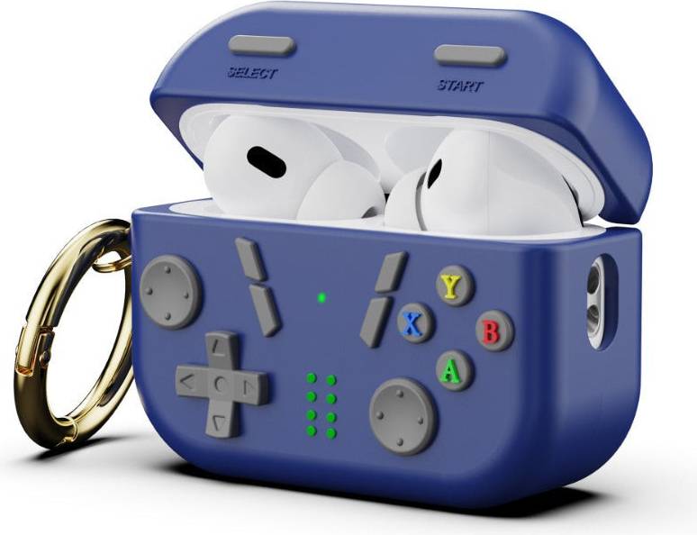 FoneFunShop Case Compatible With Pods Pro 2 Retro Game Model Midnight Blue