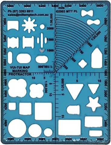 MTT Vui-Tui Map Marking Protractor