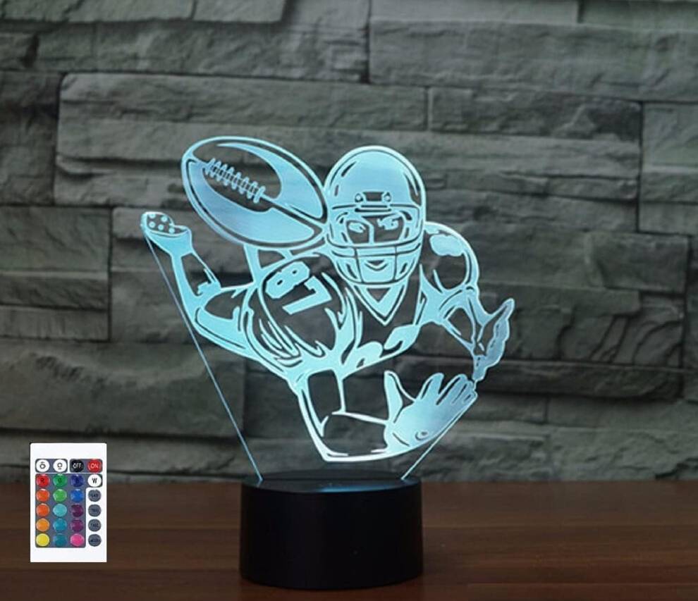 3D Rugby Remote Control 16 Color Lights