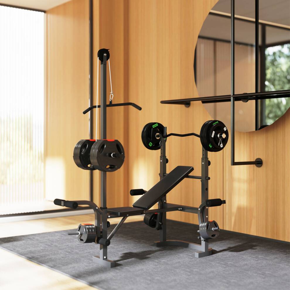 Multi rack Sportnow Adjustable Weight Bench with Bench Press Rack