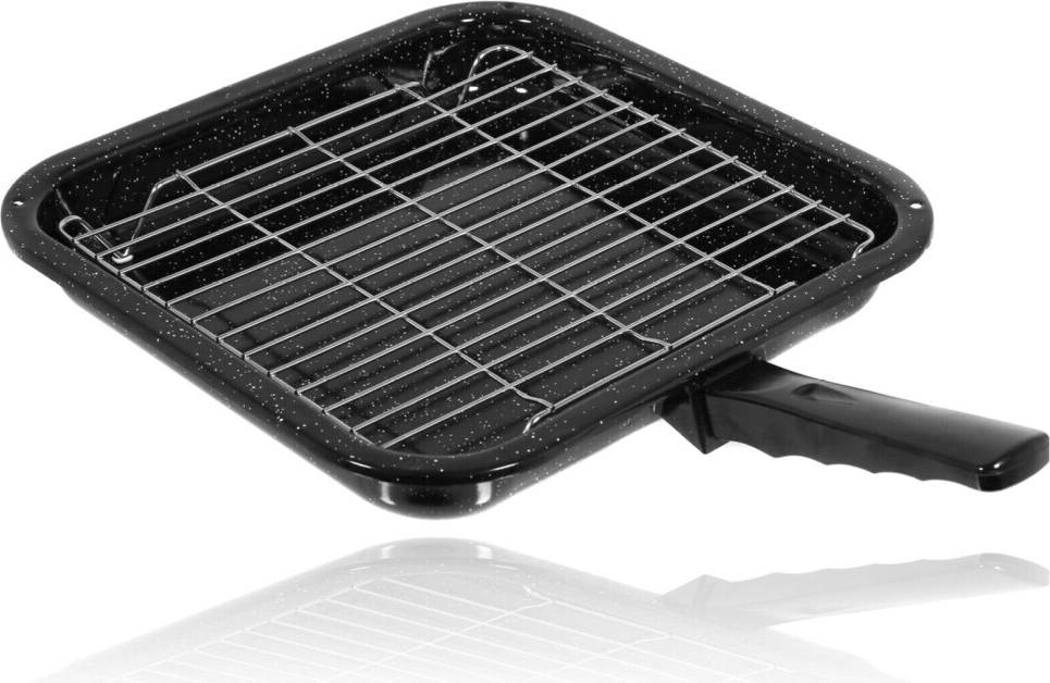 Spares2Go Small Square Grill Pan Rack and Detachable Handle