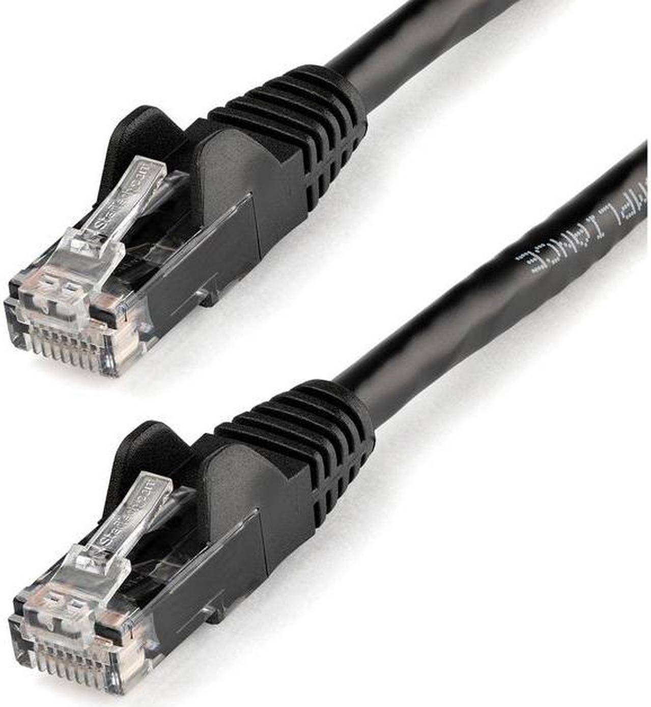 StarTech 12ft Black Patch Cable with Snagless RJ45 Connectors